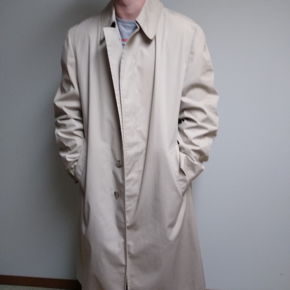 Trench Coat Men's London Fog Size 42 Long Classic - Picture 2 of 15